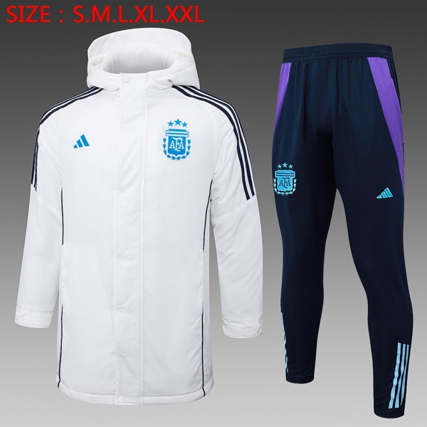 Abrigo Argentina Conjunto Completo 2024-2025 Blanco